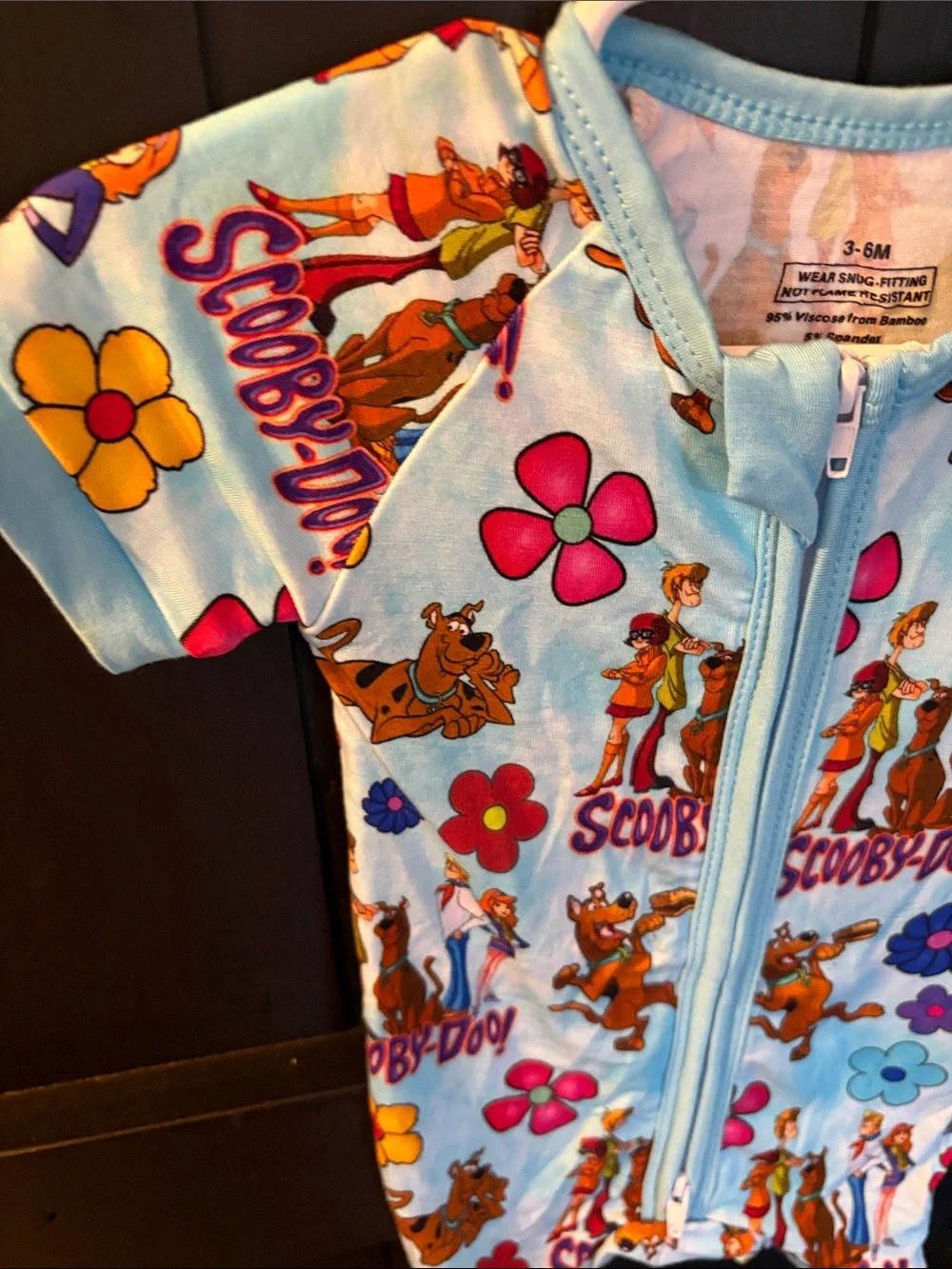 Light Blue Kids Zip-Front Rashguard One-Piece